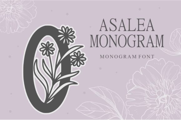 Asalea Monogram: A Delicate Typeface for Editorial Elegance
