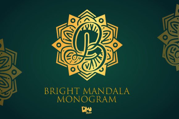 Bright Mandala Monogram Font: A Digital Design Delight