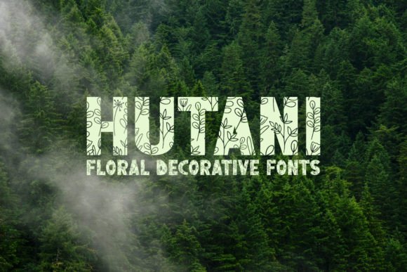 Hutani: A Floral Typeface for Elegant Editorial Design