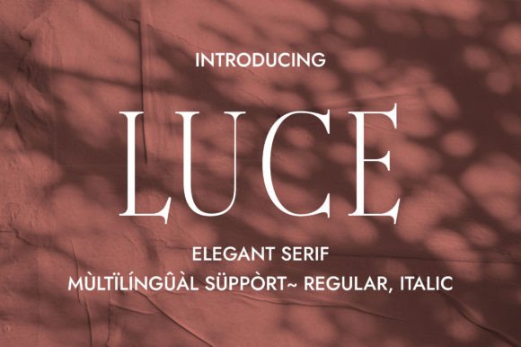 Luce Typeface: A Modern Serif for Digital Branding