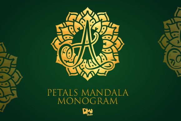 Petals Mandala Monogram Font: A Stylish Typeface for Craft Creators