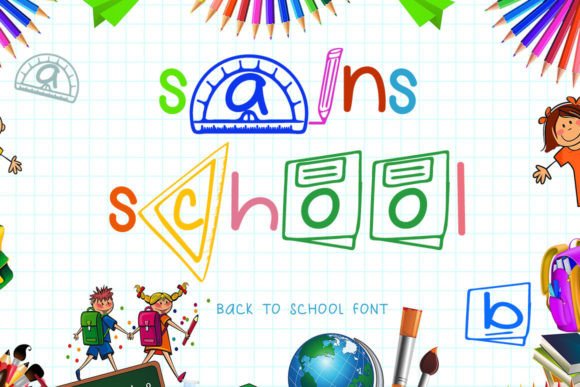 Sains School: A Playful Font for Creative Projects