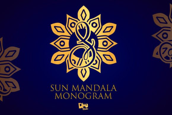 Sun Mandala Monogram: A Decorative Typeface for Creative Projects